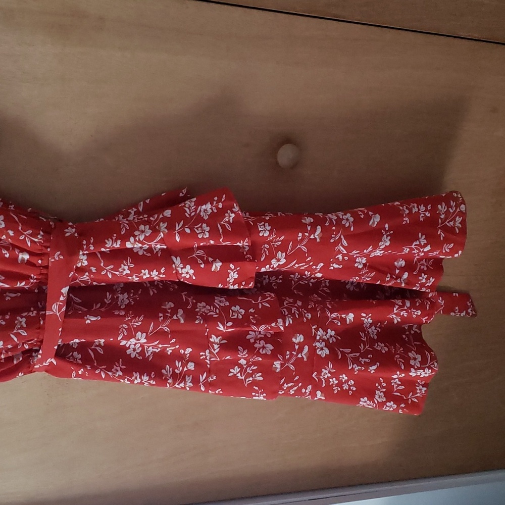 Fun Ruffle Red Summer Dress - Picture 8 of 11